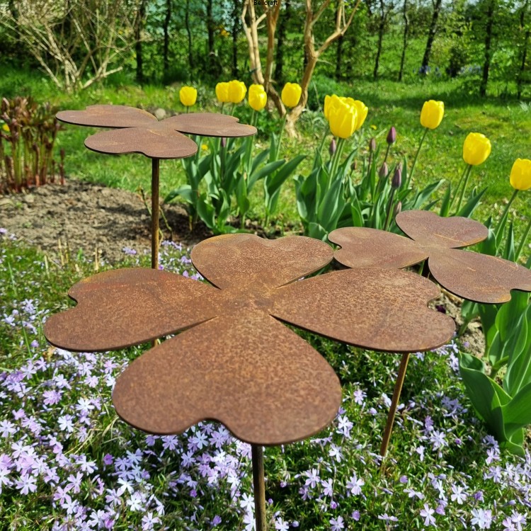 Koniczynki - zestaw trzech dekoracji ogrodowych