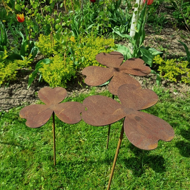 Koniczynki - zestaw trzech dekoracji ogrodowych