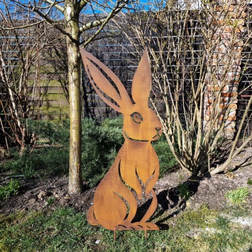 zając metalowy dekoracja wielkanocna