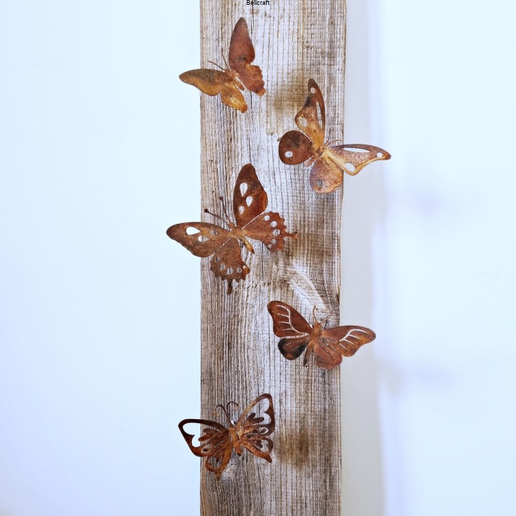 motyle z metalu ogrodowe