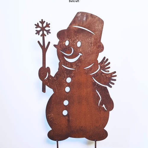 rdzewiony bałwan ozdoba do ogrodu.jpg