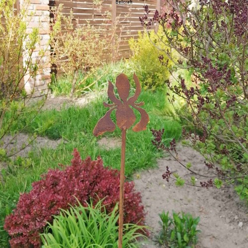 Irys - metalowy kwiat