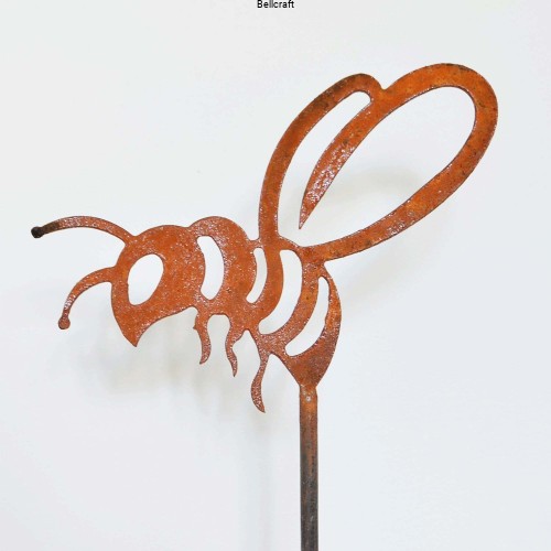 Pszczoła - rdzawa ozdoba do ogrodu