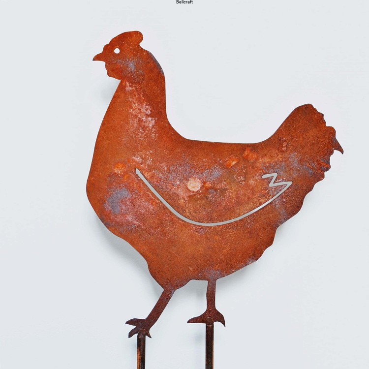 Kogut z kurką - dekoracja ogrodowa