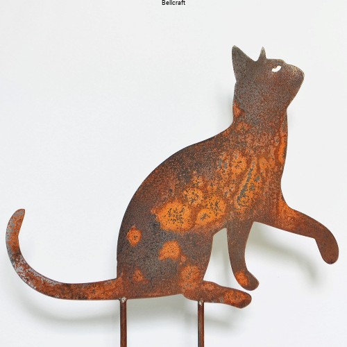 Kot 1 - dekoracja z rdzą