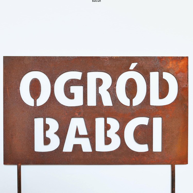 Ogród babci - tabliczka ogrodowa z tekstem na zamówienie