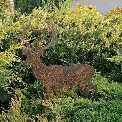 Jeleń - metalowa dekoracja ogrodowa