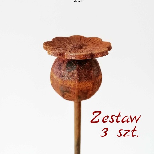Makówki - zestaw trzech dekoracji ogrodowych