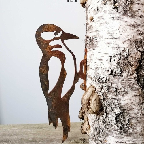 Dzięcioł - metalowa ozdoba na drzewo