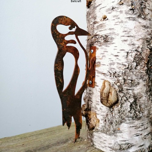 Dzięcioł - metalowa ozdoba na drzewo