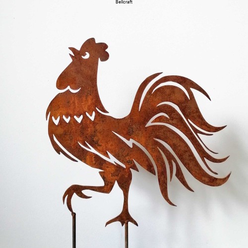 Kogut z metalu - dekoracja do ogrodu