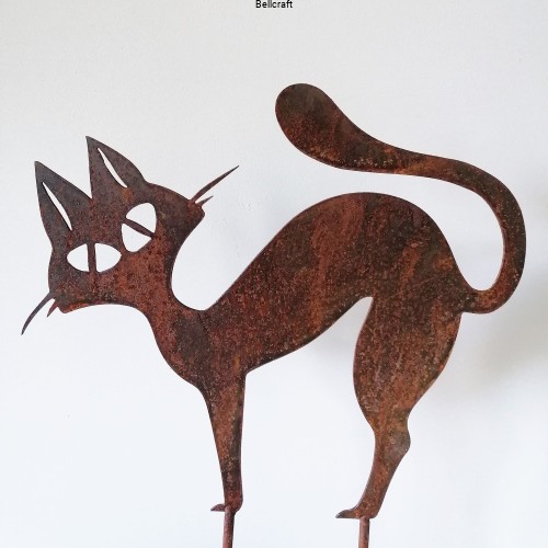 Kot 3 - dekoracja z rdzą