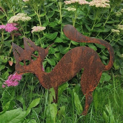 Kot 3 - dekoracja z rdzą