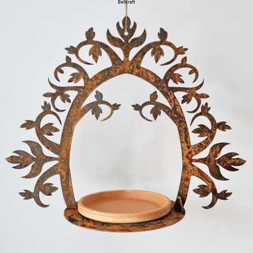 Poidełko dla ptaków z ceramiczną podstawką do zawieszenia