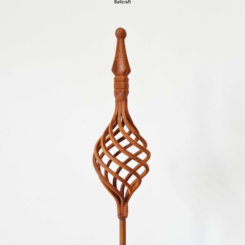 Palik ogrodowy z metalu malowanego rdzą