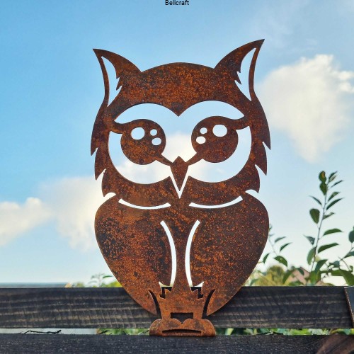 Metalowa sowa do przykręcenia