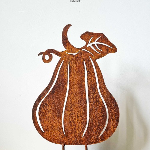 Dynia -  ozdoba malowana rdzą do jesiennego ogrodu