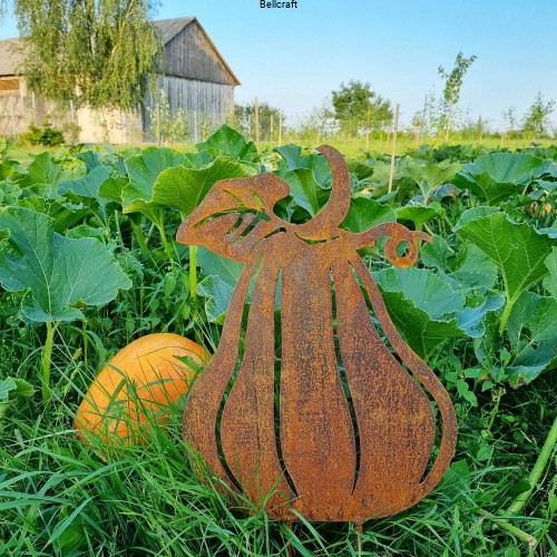 Dynia -  ozdoba malowana rdzą do jesiennego ogrodu