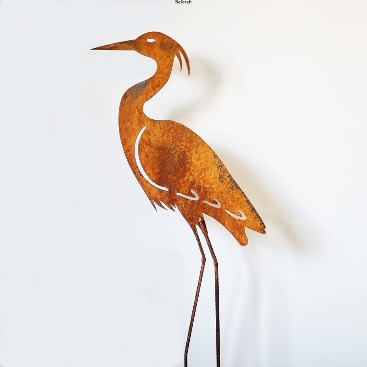 Czapla siwa - duża ozdoba do ogrodu