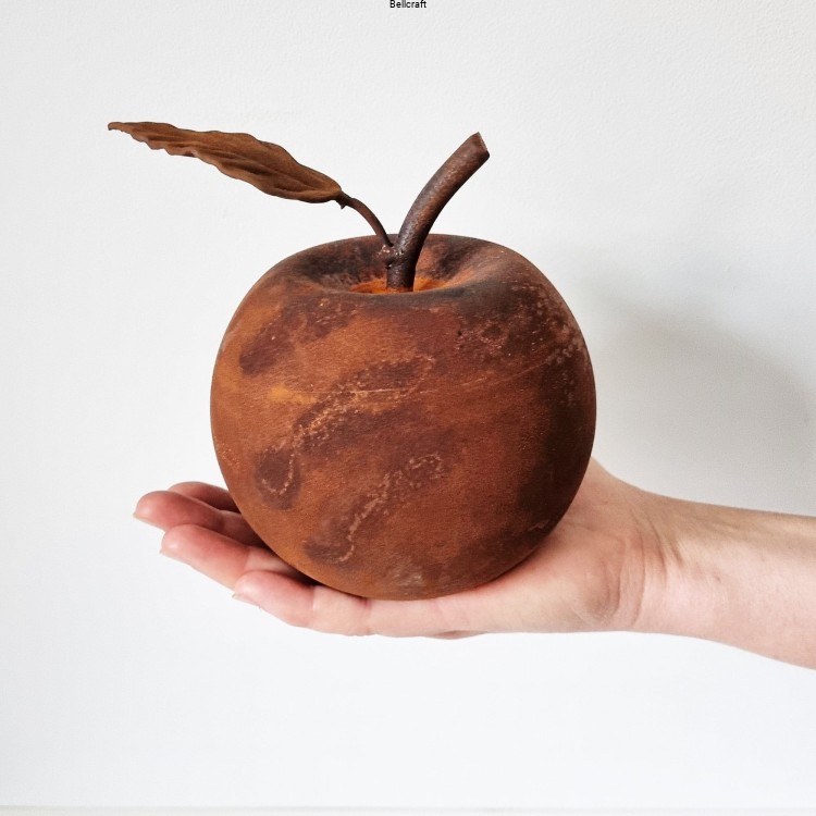 Ozdobne jabłka z metalu - zestaw 2 szt.