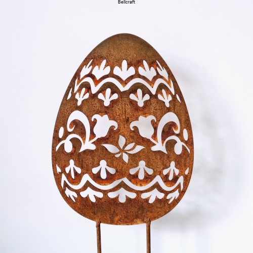 Pisanka 1  - świąteczna ozdoba ogrodowa z metalu