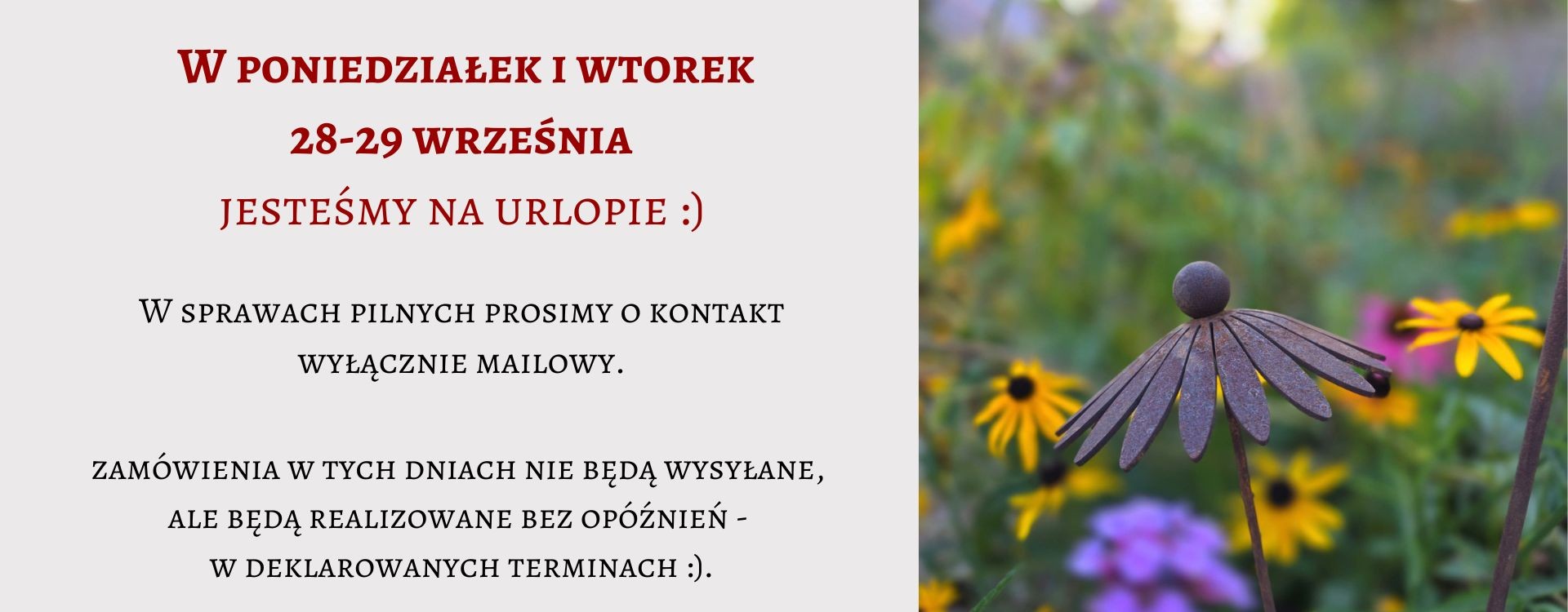 dekoracje ogrodowe pokryte rdzą