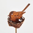 Gniazdo z ptaszkiem malowane rdzą (2)
