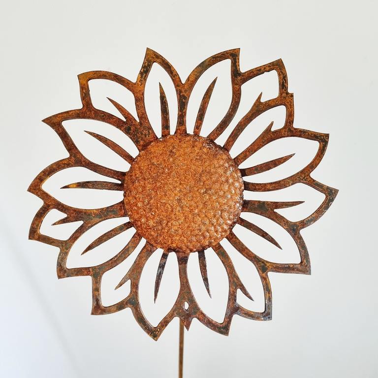 Słonecznik - duży przestrzenny kwiat z metalu (1)