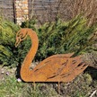 Łabędź - metalowa dekoracja ogrodowa (4)